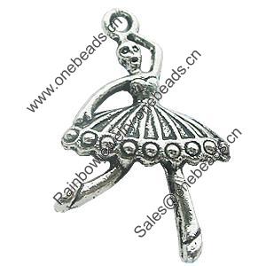 Pendant, Zinc Alloy Jewelry Findings, Lead-free, 20x34mm, Sold by Bag