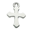 Pendant, Zinc Alloy Jewelry Findings, Lead-free, Cross 13x19mm, Sold by Bag