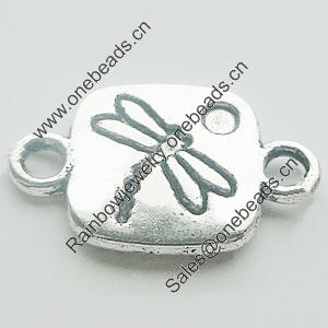 Connectors, Zinc Alloy Jewelry Findings, Lead-free, 18x12mm, Sold by Bag