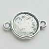 Zinc Alloy Connectors Settings, Lead-free, Outside diameter:18x12mm, Interior diameter:10mm, Sold by Bag