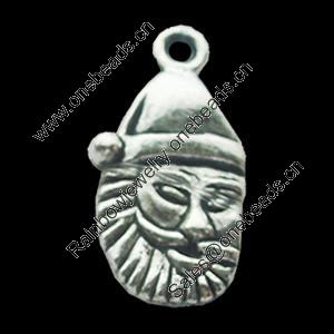 Pendant, Zinc Alloy Jewelry Findings, Lead-free, 12x23mm, Sold by Bag