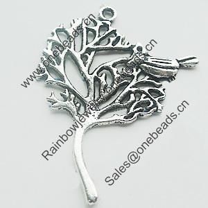 Pendant, Zinc Alloy Jewelry Findings, Lead-free, Tree 33x41mm, Sold by Bag