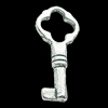 Pendant, Zinc Alloy Jewelry Findings, Lead-free, Key 12x28mm, Sold by Bag