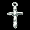 Pendant, Zinc Alloy Jewelry Findings, Lead-free, Cross 13x24mm, Sold by Bag