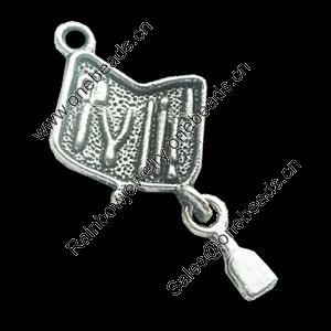 Pendant, Zinc Alloy Jewelry Findings, Lead-free, 14x17mm, Sold by Bag