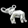 Pendant, Zinc Alloy Jewelry Findings, Lead-free, Elephant 25x21mm, Sold by Bag