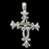 Pendant, Zinc Alloy Jewelry Findings, Lead-free, Cross 17x28mm, Sold by Bag