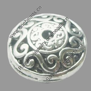 Hollow Bali Beads Zinc Alloy Jewelry Findings, Leaf-free, 16mm, Sold by Bag