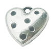 Pendant, Zinc Alloy Jewelry Findings, Lead-free, Heart 13x15mm, Sold by Bag