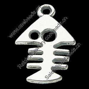 Pendant, Zinc Alloy Jewelry Findings, Lead-free, 12x20mm, Sold by Bag