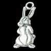 Pendant, Zinc Alloy Jewelry Findings, Lead-free, Rabbit 9x24mm, Sold by Bag