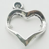 Pendant, Zinc Alloy Jewelry Findings, Lead-free, Twist Heart 15x18mm, Sold by Bag