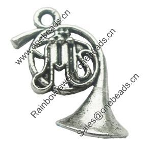 Pendant, Zinc Alloy Jewelry Findings, Lead-free, 15x22mm, Sold by Bag