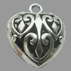 Hollow Bali Pendant Zinc Alloy Jewelry Findings, Leaf-free, 27x32mm, Sold by Bag