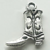 Pendant, Zinc Alloy Jewelry Findings, Lead-free, Boot 12x16mm, Sold by Bag