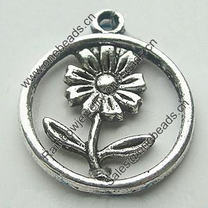 Pendant, Zinc Alloy Jewelry Findings, Lead-free, 17x20mm, Sold by Bag