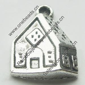 Pendant, Zinc Alloy Jewelry Findings, Lead-free, 13x17mm, Sold by Bag