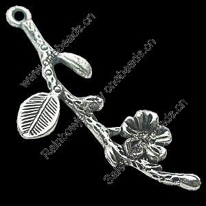 Pendant, Zinc Alloy Jewelry Findings, Lead-free, 22x40mm, Sold by Bag