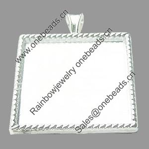 Zinc Alloy Pendant Settings, Lead-free, Outside diameter:29x36mm, Interior diameter:25mm, Sold by Bag