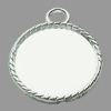 Zinc Alloy Pendant Settings, Lead-free, Outside diameter:29x36mm, Interior diameter:25.5mm, Sold by Bag
