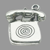 Pendant, Zinc Alloy Jewelry Findings, Lead-free, Phone 18x24mm, Sold by Bag