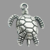 Pendant, Zinc Alloy Jewelry Findings, Lead-free, Tortoise 18x23mm, Sold by Bag