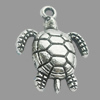 Pendant, Zinc Alloy Jewelry Findings, Lead-free, Tortoise 18x23mm, Sold by Bag