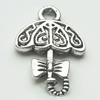 Pendant, Zinc Alloy Jewelry Findings, Lead-free, 12x18mm, Sold by Bag