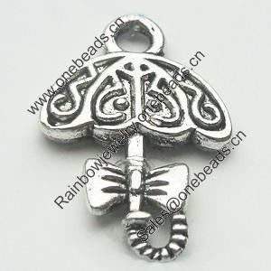 Pendant, Zinc Alloy Jewelry Findings, Lead-free, 12x18mm, Sold by Bag