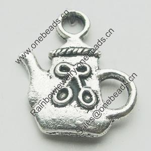 Pendant, Zinc Alloy Jewelry Findings, Lead-free, 12x16mm, Sold by Bag