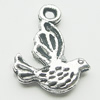 Pendant, Zinc Alloy Jewelry Findings, Lead-free, Bird 25x25mm, Sold by Bag