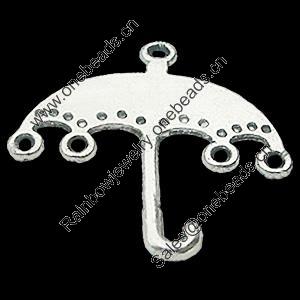 Connectors, Zinc Alloy Jewelry Findings, Lead-free, Umbrella 7x37mm, Sold by Bag