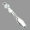 Pendant, Zinc Alloy Jewelry Findings, Lead-free, 23x17mm, Sold by Bag