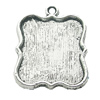 Zinc Alloy Pendant Settings, Lead-free, Outside diameter:18x25mm, Interior diameter:16x18.5mm, Sold by Bag