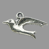 Pendant, Zinc Alloy Jewelry Findings, Lead-free, Bird 19x14mm, Sold by Bag