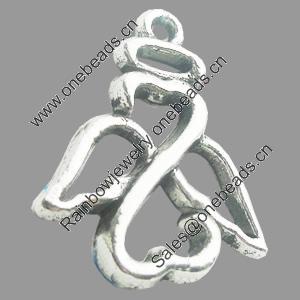 Pendant, Zinc Alloy Jewelry Findings, Lead-free, 20x25mm, Sold by Bag