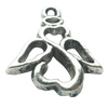 Pendant, Zinc Alloy Jewelry Findings, Lead-free, 17x20mm, Sold by Bag