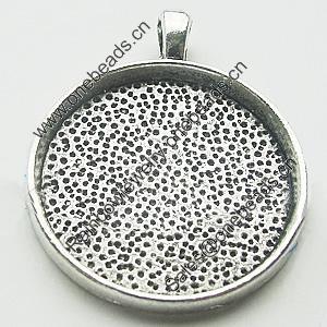 Zinc Alloy Pendant Settings, Lead-free, 29x37mm, Sold by Bag