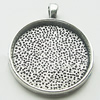 Zinc Alloy Pendant Settings, Lead-free, 29x37mm, Sold by Bag