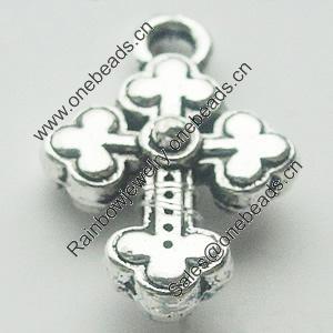 Pendant, Zinc Alloy Jewelry Findings, Lead-free, Cross 13x18mm, Sold by Bag