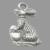 Pendant, Zinc Alloy Jewelry Findings, Lead-free, Rabbit 9x17mm, Sold by Bag