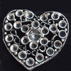 Cabochons, Zinc Alloy Jewelry Findings, Lead-free, 27x26mm, Sold by Bag