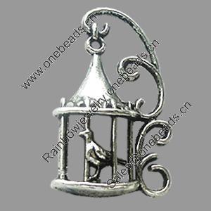 Pendant, Zinc Alloy Jewelry Findings, Lead-free, 20x35mm, Sold by Bag