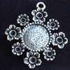 Zinc Alloy Pendant Settings, Lead-free, Outside diameter:29x32mm Inside diameter:12mm, Sold by Bag