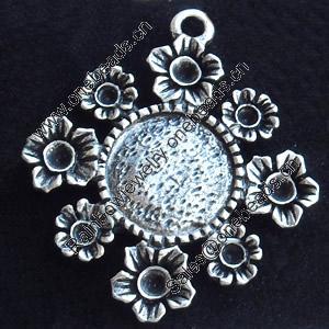 Zinc Alloy Pendant Settings, Lead-free, Outside diameter:29x32mm Inside diameter:12mm, Sold by Bag