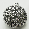 Pendant, Zinc Alloy Jewelry Findings, Lead-free, 25x28mm, Sold by Bag