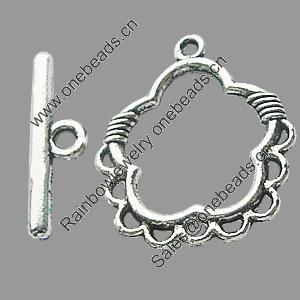 Clasps Zinc Alloy Jewelry Findings Lead-free, Loop:22x26mm Bar:2x22mm, Sold by KG