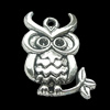 Pendant, Zinc Alloy Jewelry Findings, Lead-free, Owl 16x23mm, Sold by Bag