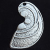 Pendant, Zinc Alloy Jewelry Findings, Lead-free, 19x36mm, Sold by Bag