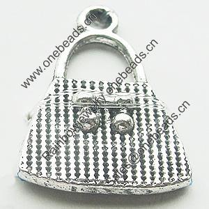 Pendant, Zinc Alloy Jewelry Findings, Lead-free, Bag 15x20mm, Sold by Bag